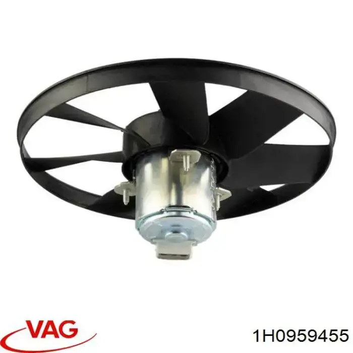 Ventilador elétrico de esfriamento montado (motor + roda de aletas) 1H0959455 VAG