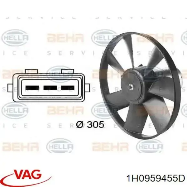 Купить 1H0959455D VAG Крыльчатка радиатора охлаждения