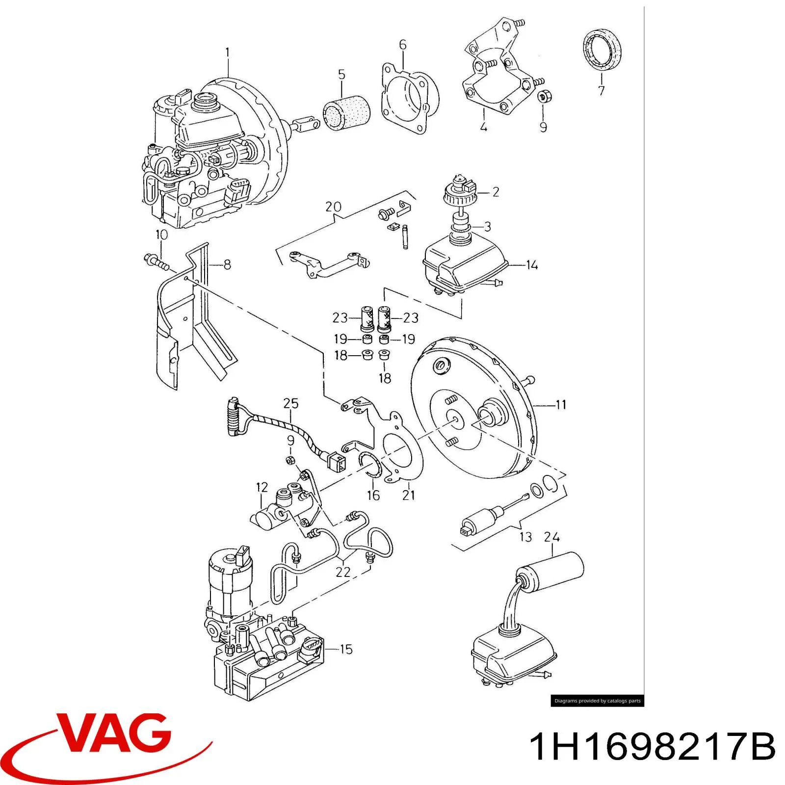 1H1698217B VAG Блок ABS гидравлический