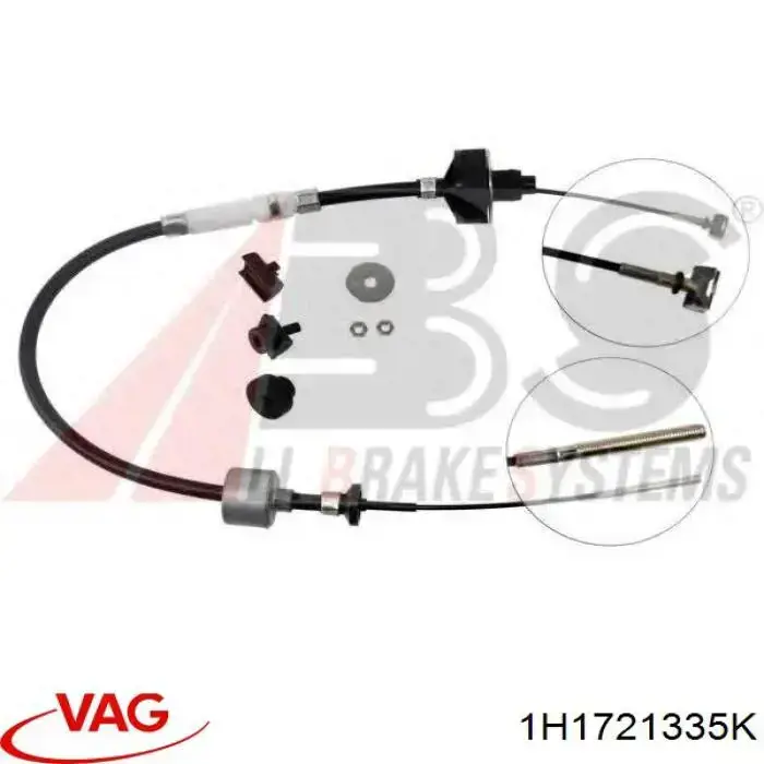 Купить 1H1721335K VAG Трос сцепления