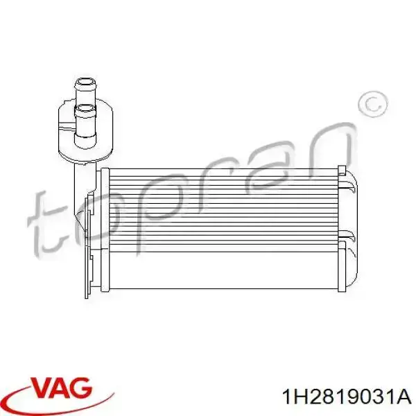 Радиатор печки (отопителя) VAG 1H2819031A цена, от 21.47 USD