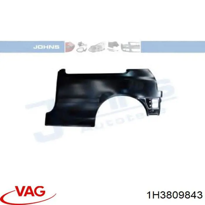 Купить 1H3809843A VAG Крыло заднее левое