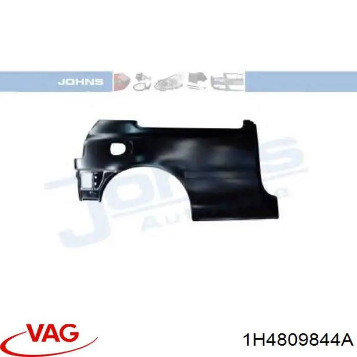 Боковая часть задняя правая VAG 1H4809844A цена, от 816.44 USD