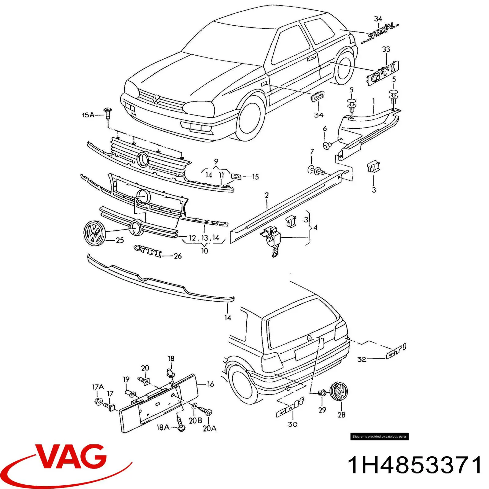  VAG 1H4853371BB41 цена, от 19.00 USD