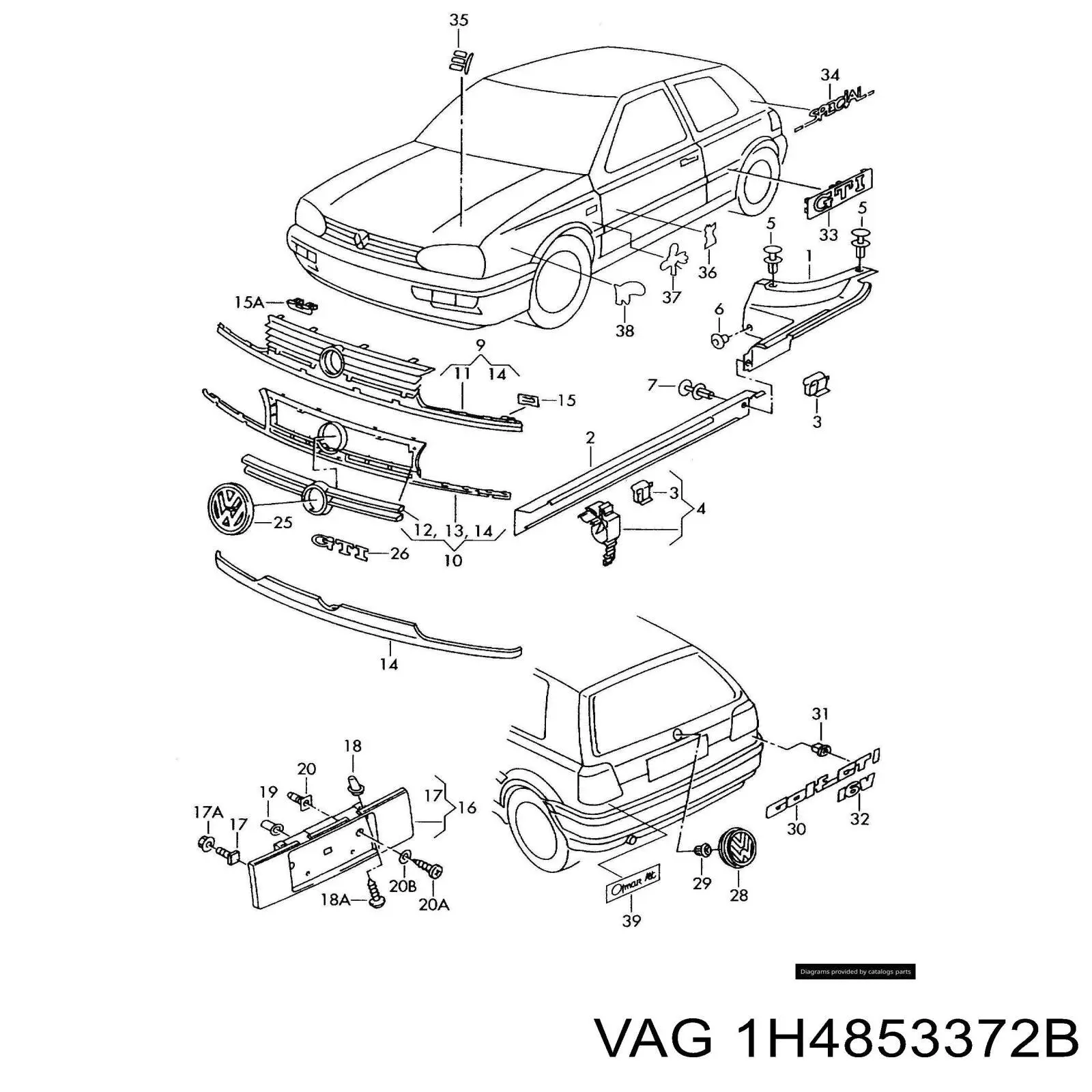  VAG 1H4853372BB41 цена, от 10.14 USD