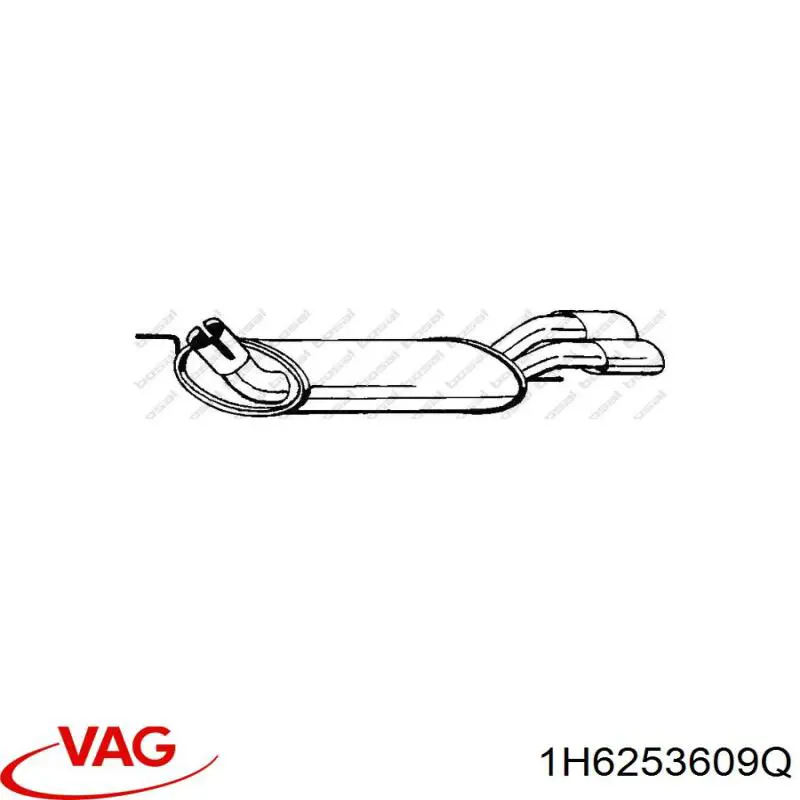 Купить 1H6253609Q VAG Глушитель задний