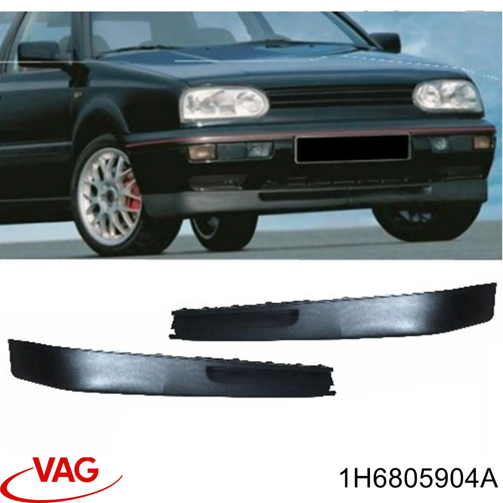 Спойлер переднего бампера правый PVW02002SR Signeda