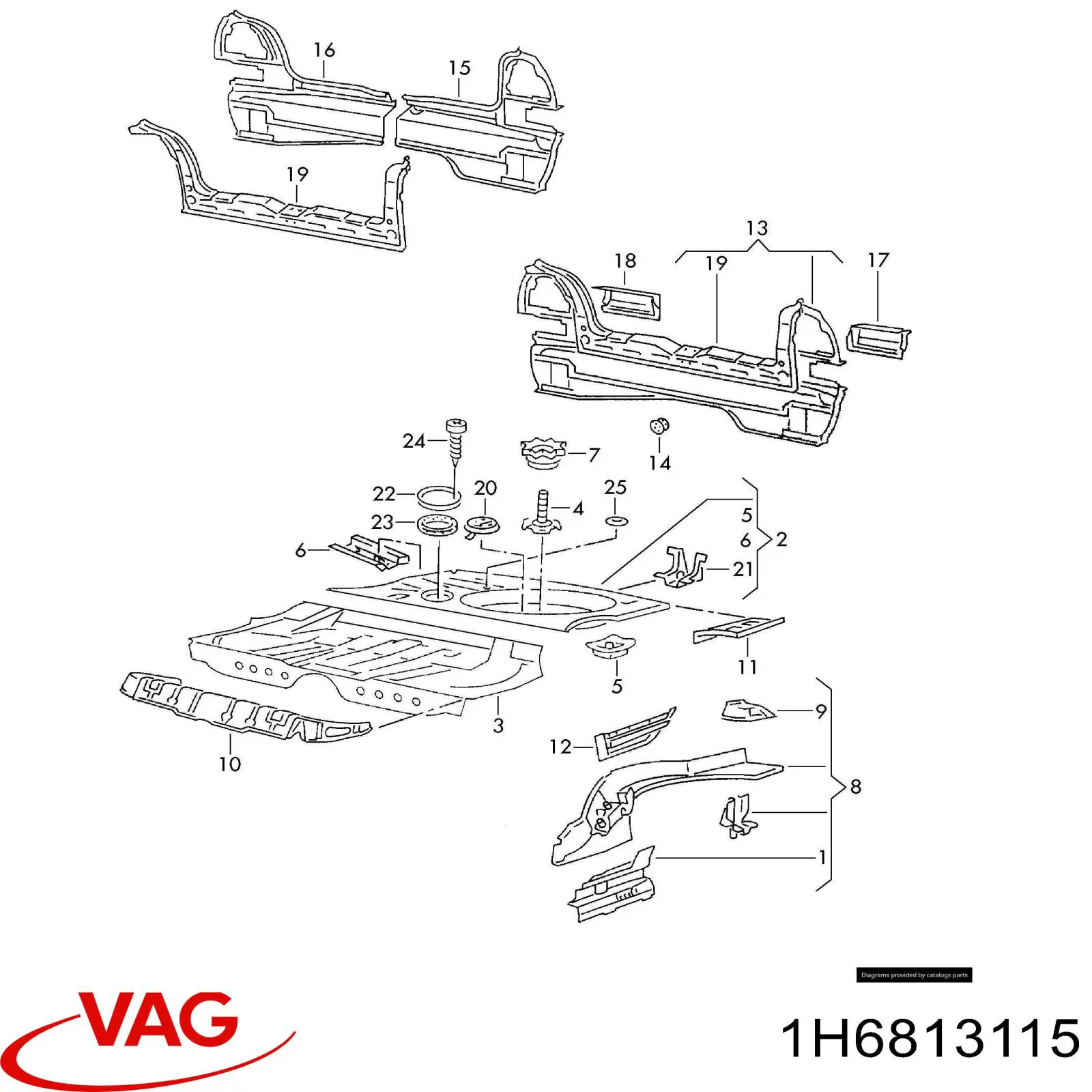 Колесная ниша VAG 1H6813115 цена, от 696.38 USD