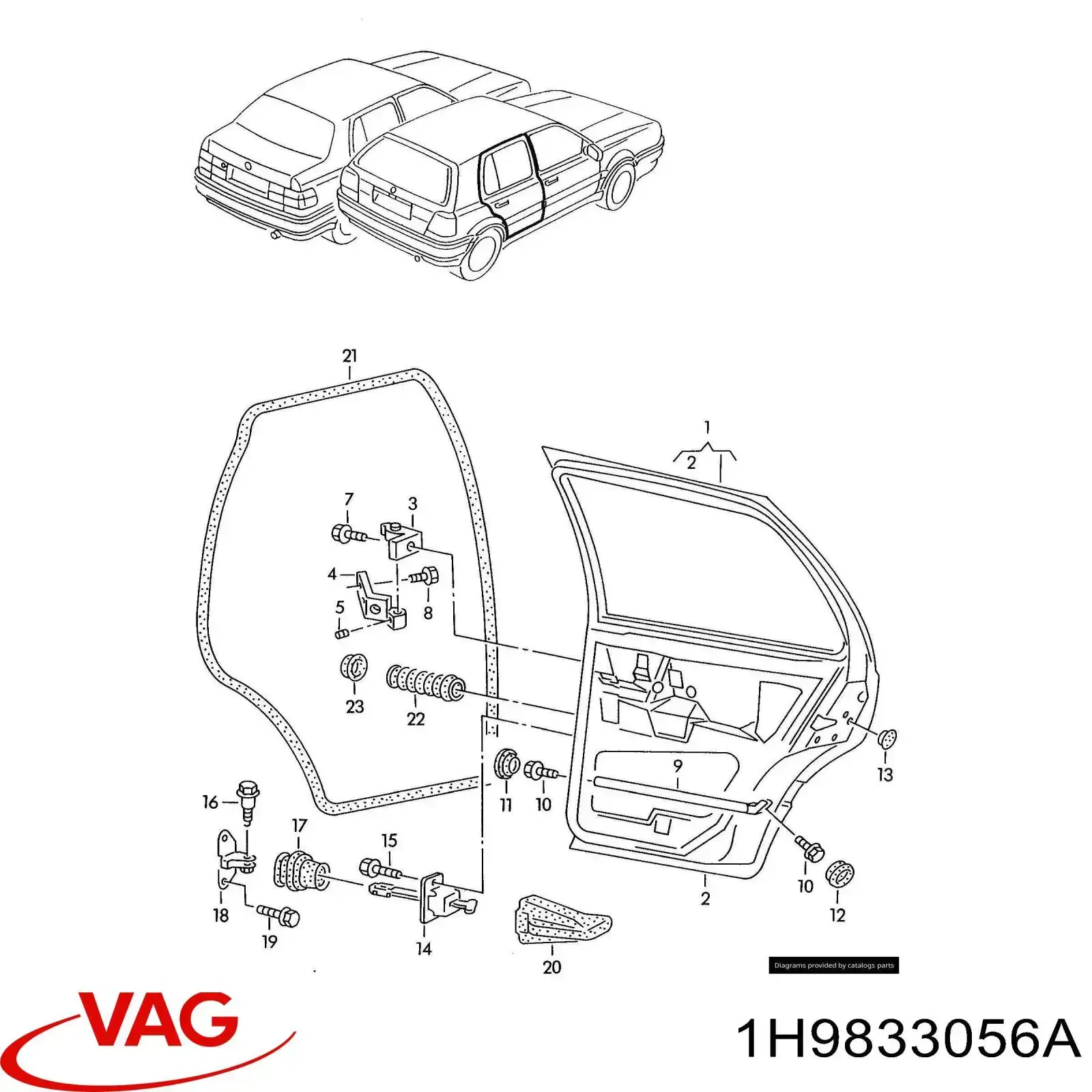 Дверь пассажирская задняя правая Volkswagen Golf III универсал (1H5) (1993 - 1999) цена, от  USD