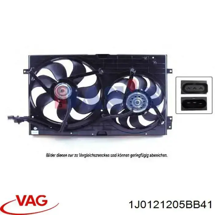 1J0121205BB41 VAG диффузор радиатора охлаждения