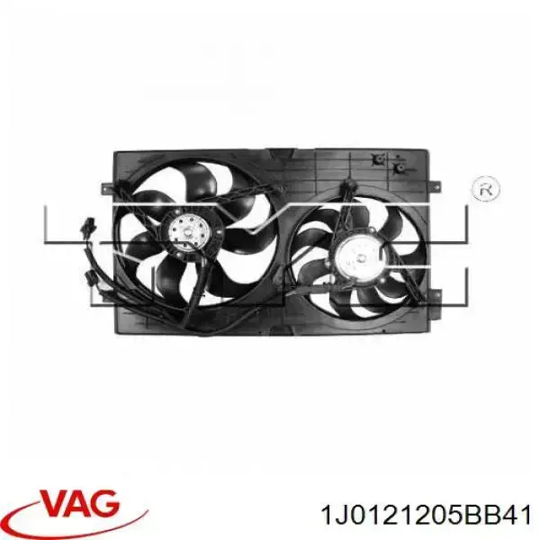 Купить 1J0121205BB41 VAG Рамка радиатора охлаждения