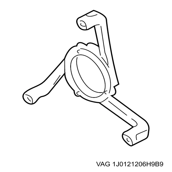 Кронштейн мотора вентилятора охлаждения на диффузоре VAG 1J0121206H9B9