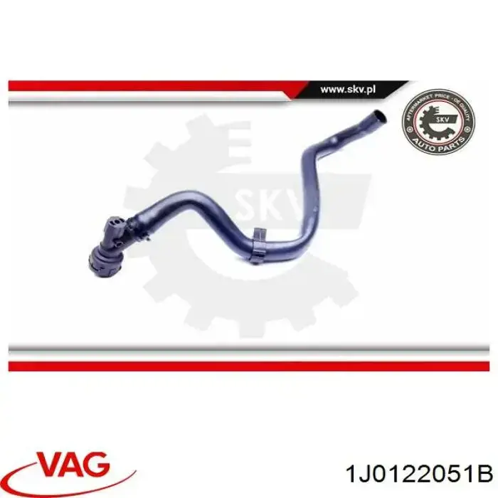 Купить 1J0122051B VAG Шланг радиатора охлаждения нижний