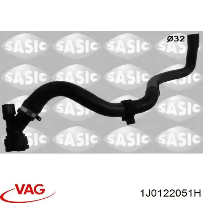 Купить 1J0122051H VAG Шланг радиатора охлаждения нижний