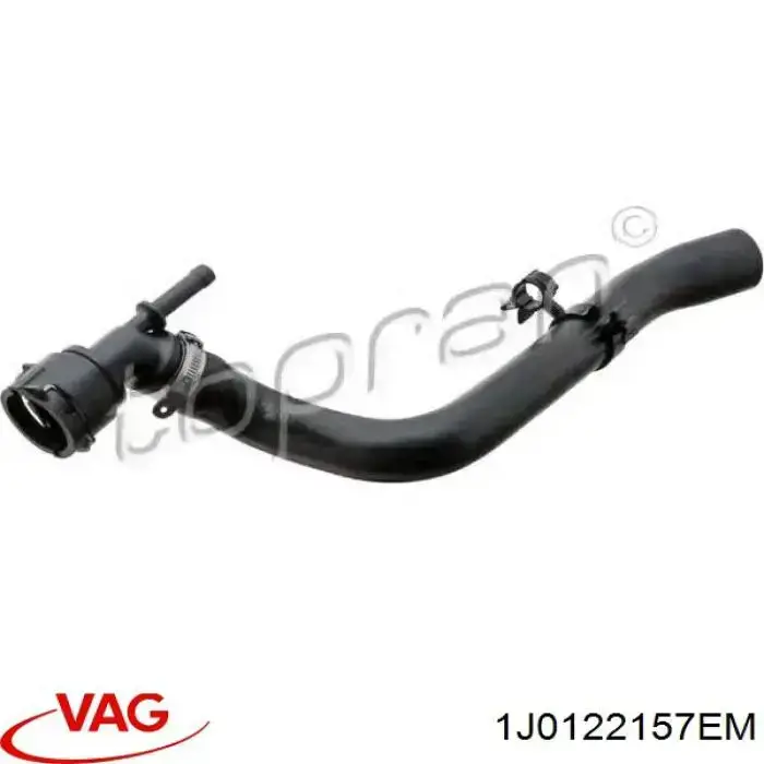 Патрубок системы охлаждения 1J0122157EM VAG