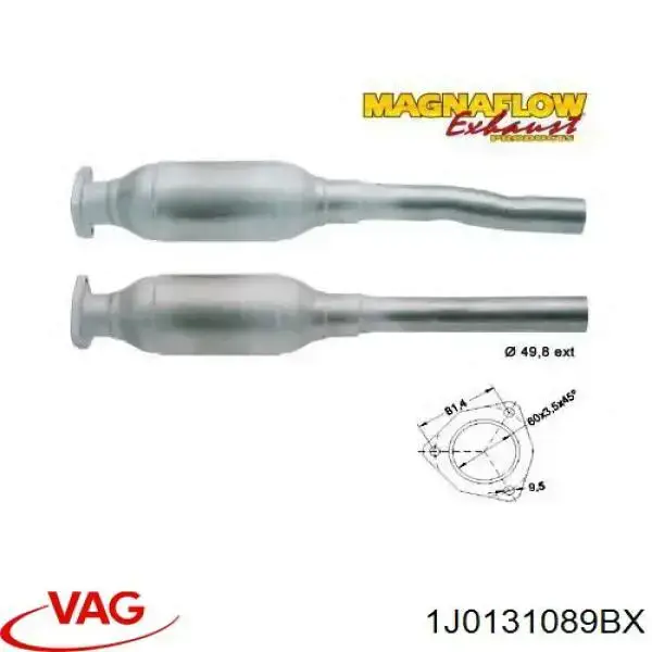 Катализатор 1J0131089BX VAG