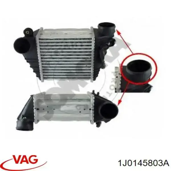 Радиатор интеркуллера VAG 1J0145803A