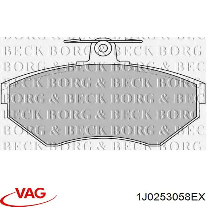 Купить 1J0253058EX VAG Передняя часть глушителя