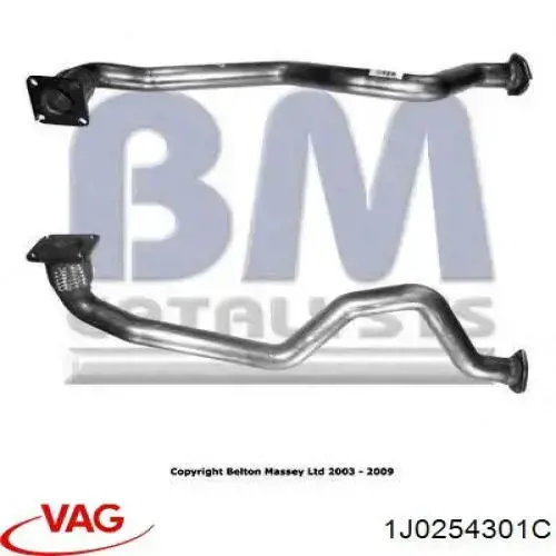 1J0254301C VAG Глушитель, передняя часть