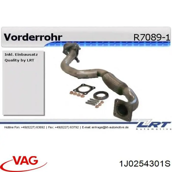 Трубы приемные (штаны) VAG 1J0254301S цена, от 78.64 USD
