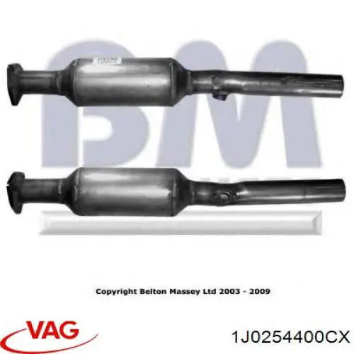 Каталитический нейтрализатор отработавших газов VAG 1J0254400CX цена, от 182.08 USD