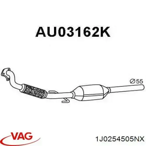 Купить 1J0254505NX VAG Передняя часть глушителя