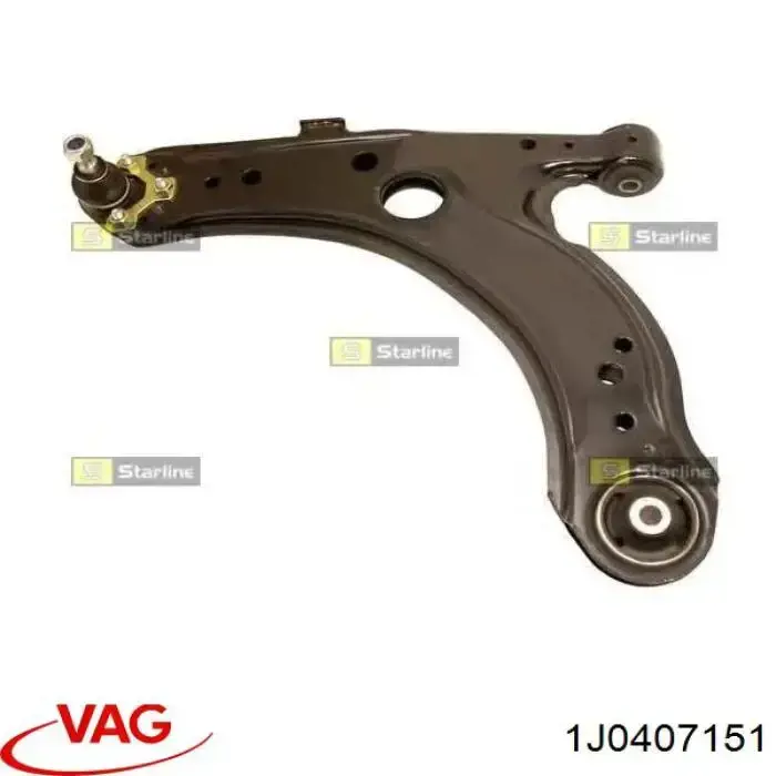 Купить 1J0407151 VAG Рычаг передней подвески нижний левый/правый