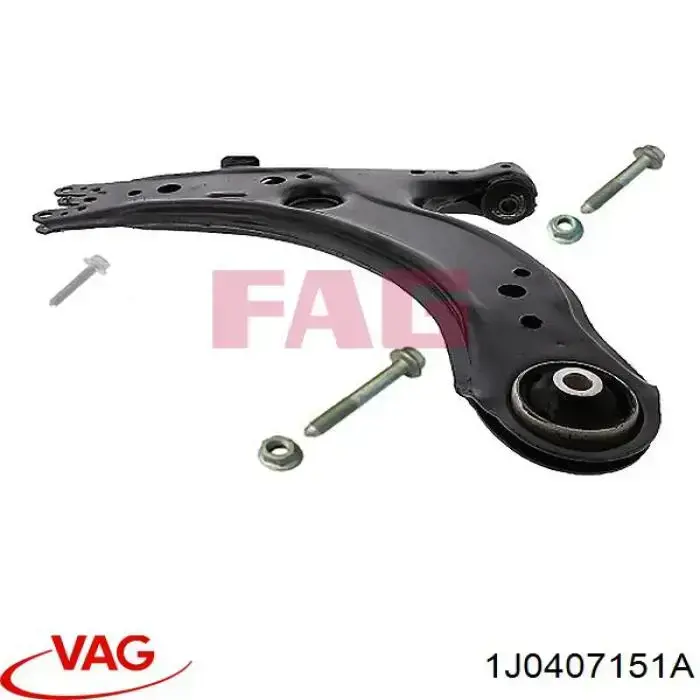 Купить 1J0407151A VAG Рычаг передней подвески нижний левый/правый