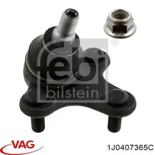 Нижняя левая шаровая опора 1J0407365C VAG