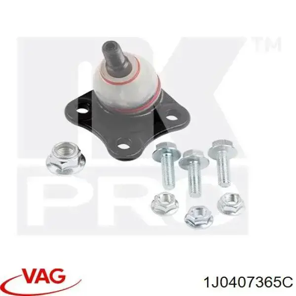 Шаровая опора левая нижняя VAG 1J0407365C