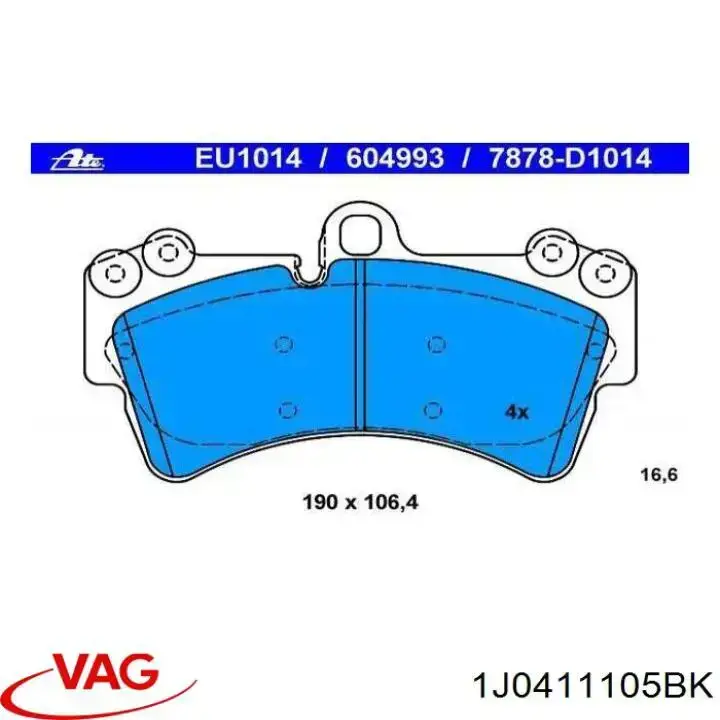 Пружина амортизатора передняя VAG 1J0411105BK цена, от 37.36 USD