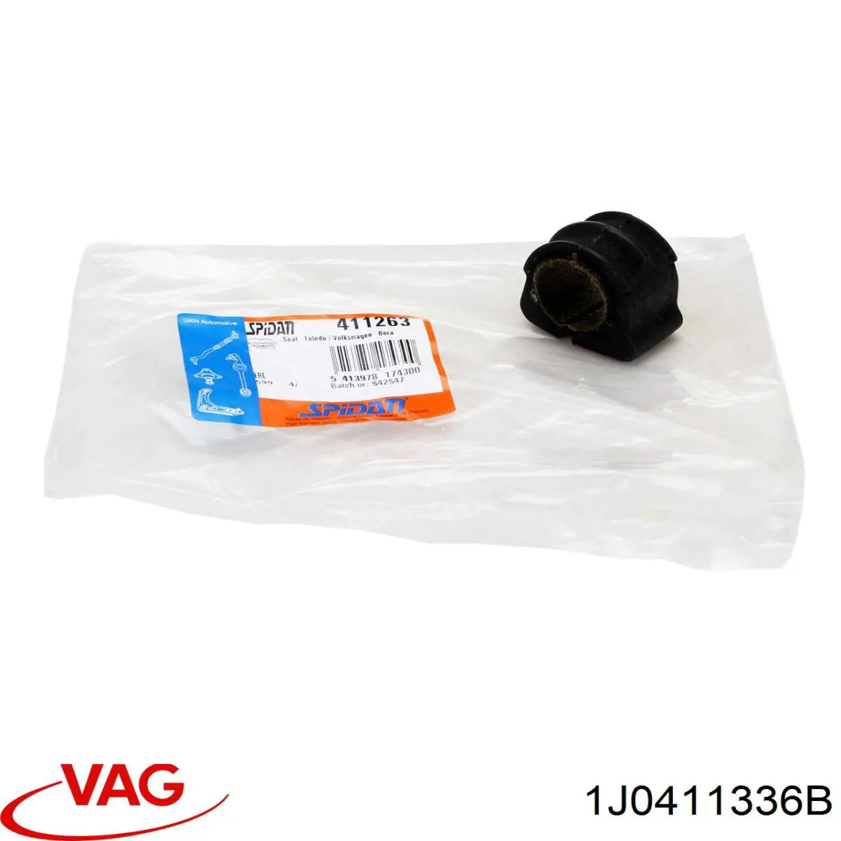 Хомут крепления втулки стабилизатора переднего VAG 1J0411336B цена, от 1.50 USD
