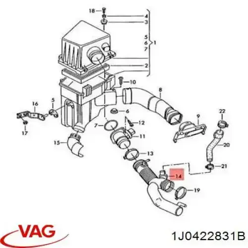 1J0422831B VAG Пыльник рулевой тяги