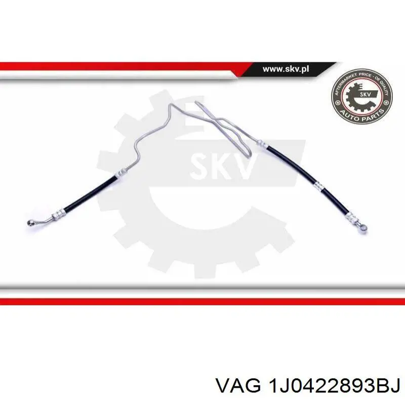 1J0422893BJ VAG шланг гур высокого давления от насоса до рейки (механизма)