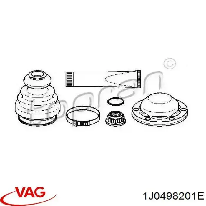Пыльник ШРУСа внутренний, передней полуоси VAG 1J0498201E