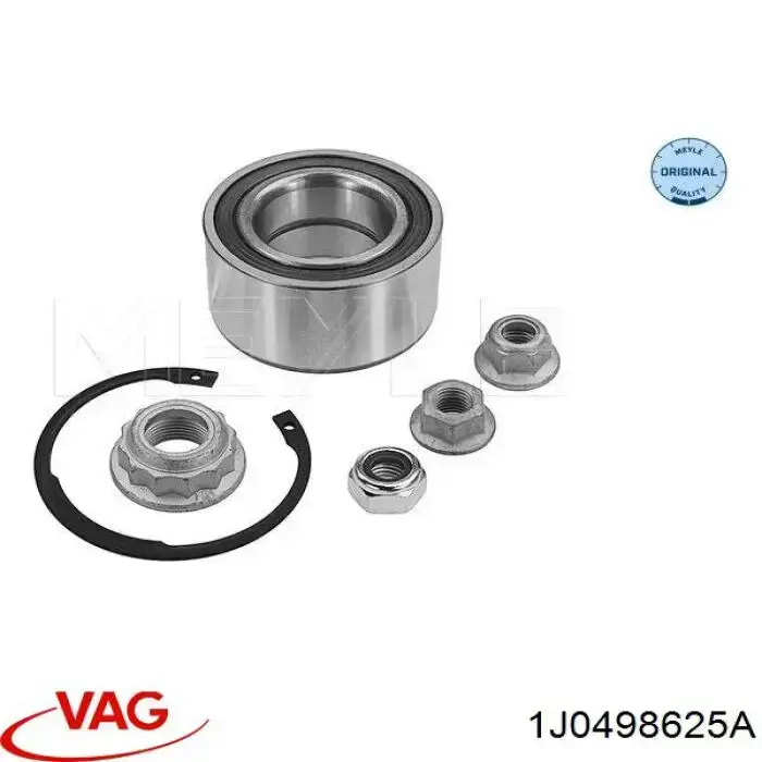 Купить 1J0498625A VAG Подшипник передней ступицы