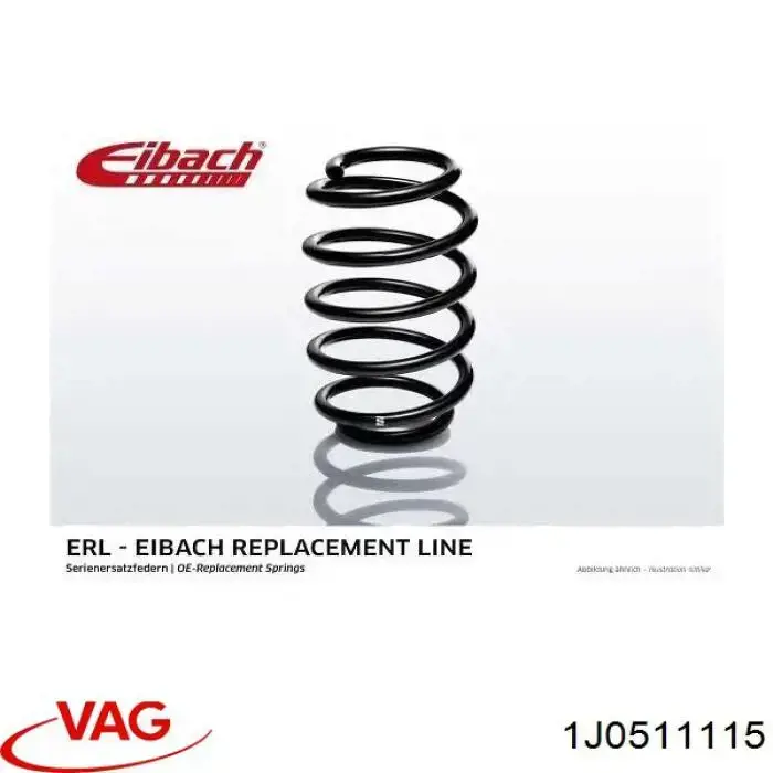 Пружина амортизатора VAG 1J0511115 цена, от 50.62 USD