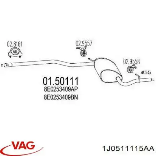 Пружина амортизатора VAG 1J0511115AA цена, от 27.93 USD