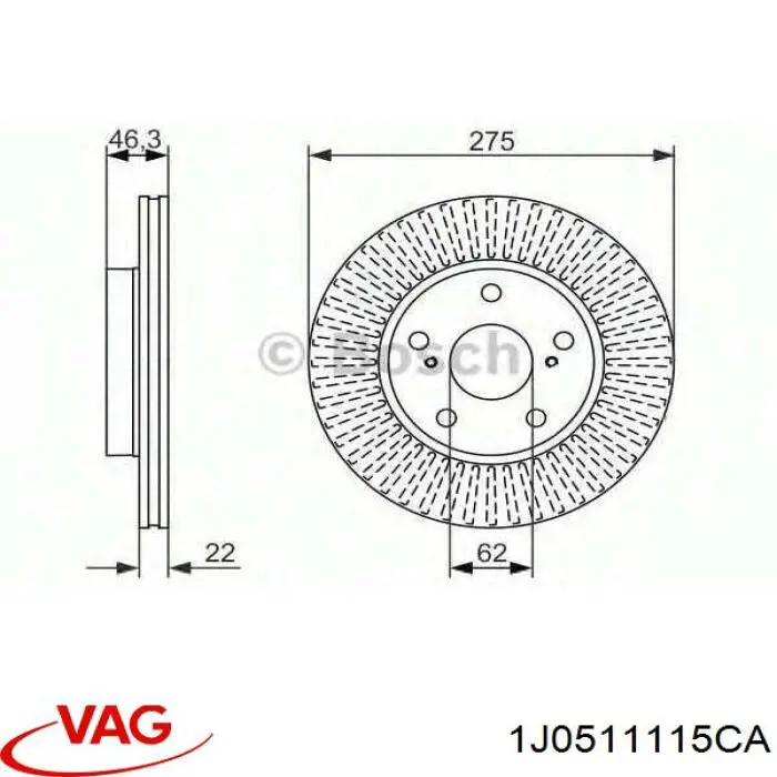 Пружина амортизатора VAG 1J0511115CA цена, от 135.38 USD