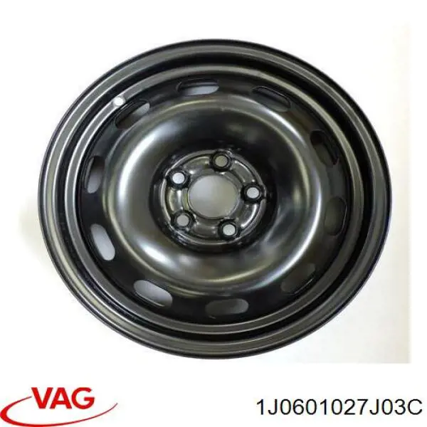 1J0601027P03C VAG discos de roda de aço (estampados)