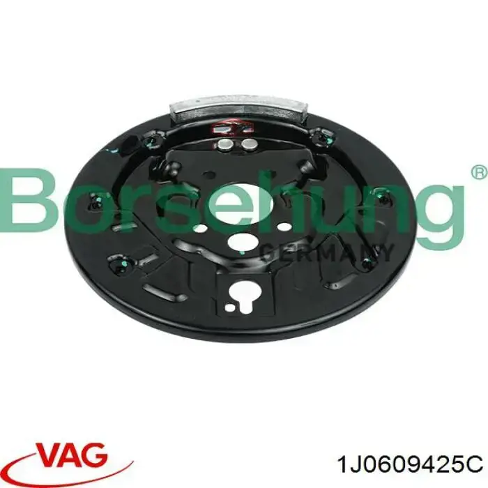 1J0609425C VAG disco de suporte de tambor do freio traseiro esquerdo