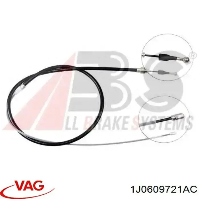 Задний трос ручника VAG 1J0609721AC цена, от 7.34 USD