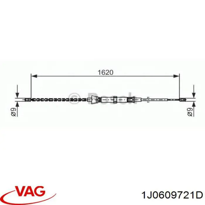 Купить 1J0609721D VAG Тормоз стояночный
