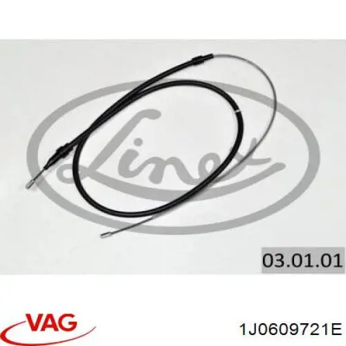 Задний трос ручника VAG 1J0609721E цена, от 7.42 USD