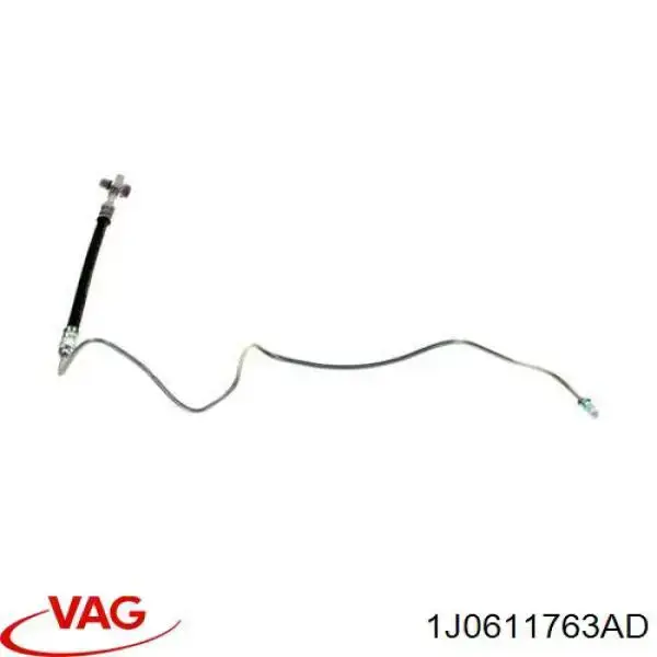 Шланг тормозной задний левый 1J0611763AD VAG