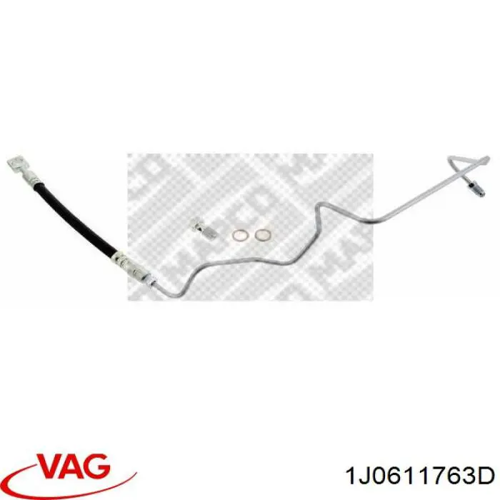 Купить 1J0611763D VAG Шланг тормозной задний левый