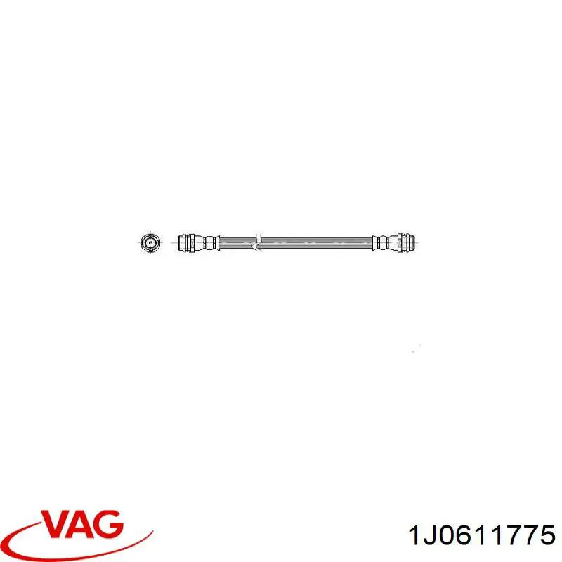 1J0611775 VAG Гибкая тормозная трубка задняя