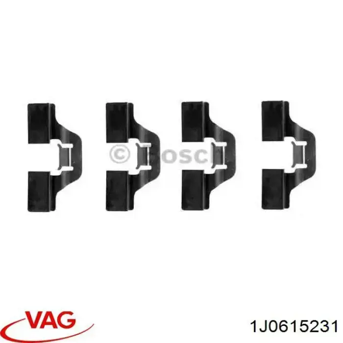 1J0615231 VAG комплект пружинок крепления дисковых колодок задних