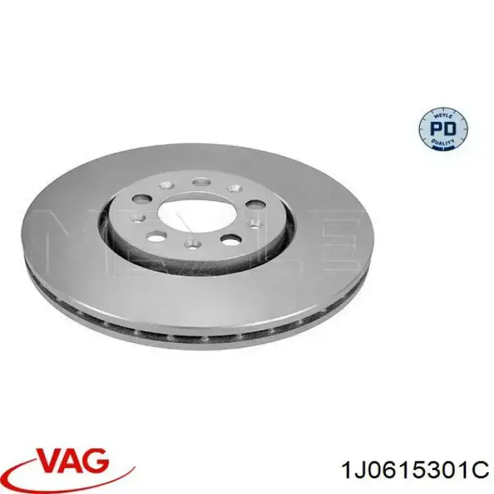 Передние тормозные диски 1J0615301C VAG