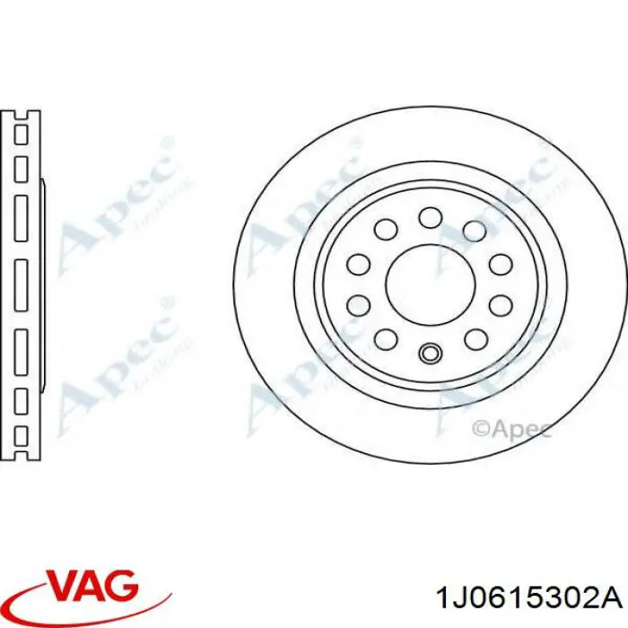 Передние тормозные диски 1J0615302A VAG